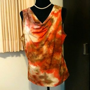 2/$18 MKM Designs TieDye‎ Cowl Neck Top
